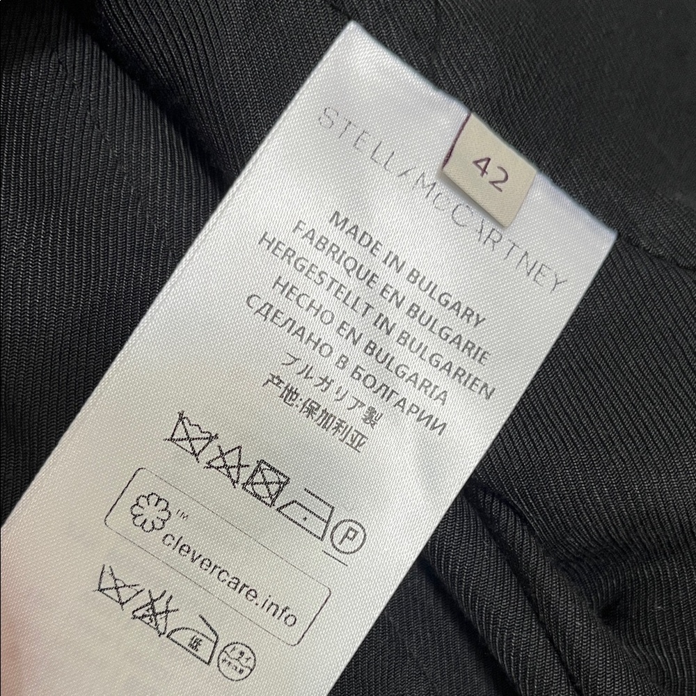 Stella McCartney Black Wool Blend Coat Sz 42 (US 8/10) - Picture 2 of 6